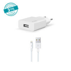 TTEC SmartCharger 2.1A Seyahat Şarj Aleti + Lightning Kablo