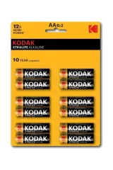 KODAK Kalem Aa Kalın Pil - 6x2 12'li Xtralıfe Alkalin