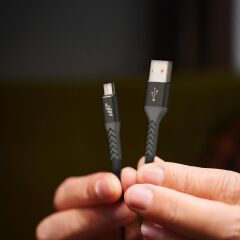 MF FB401 Micro USB Şarj Kablosu Gri
